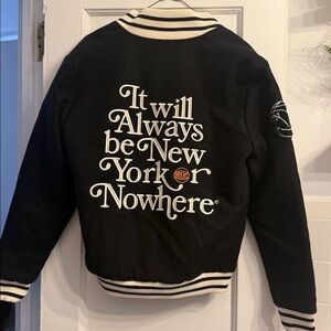 NWT New York Or Nowhere x NY Knicks Motto Varsity Jacket - Wool Blend